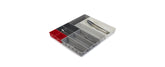 JJ DUO 10-PIECE DRAWER ORGANISER SET - GREY/RED 85191 (SS21)